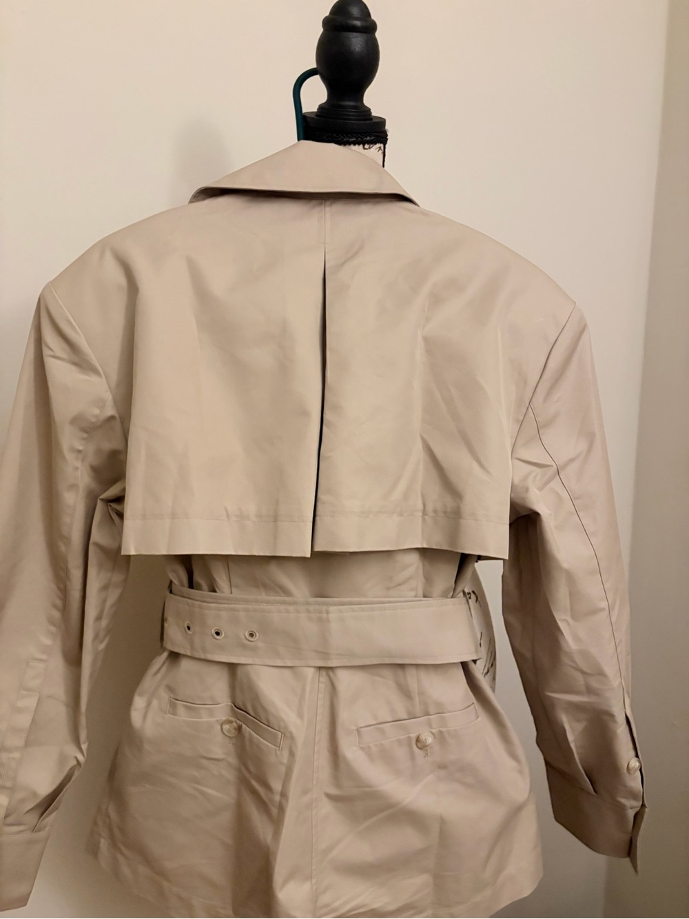 Helsa—Khaki Trench Coat Jumpsuit/Romper, Sz S, MINT - Picture 11 of 16